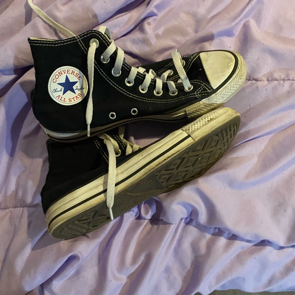 Converse High Top Sneakers in Black and White